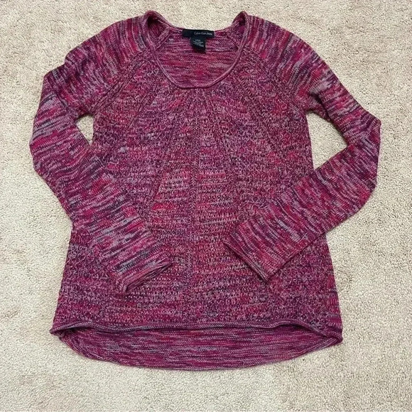 Calvin Klein Jeans Sweaters - Calvin Klein Jeans Pink Marled Sweater Long Sleeve Women's Size Small